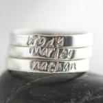 Personalized ring, womens Jewelry, Gift for her, Mothers day gift ,Hand Stamped Ring, Sterling silver ring
