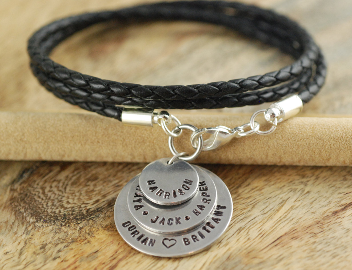 leather mothers bracelet